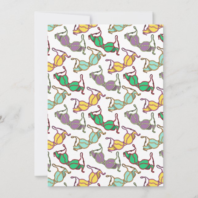 Invitation Motif Bra multicolore (Devant)