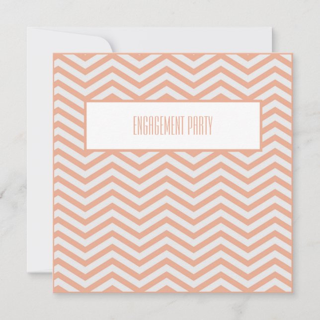 Invitation motif carré (Pêche) (Devant)