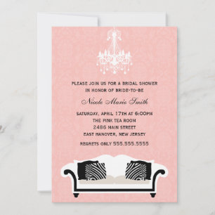 Invitation Motif Chic rose Damas