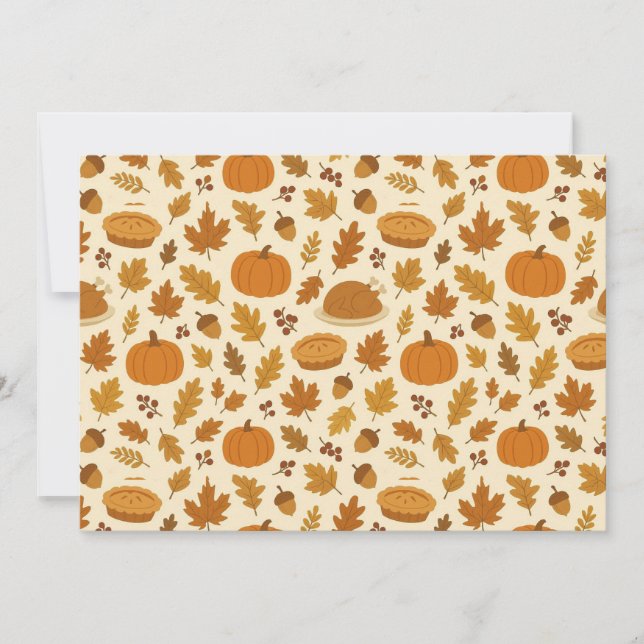 Invitation Motif classique de Thanksgiving (Devant)