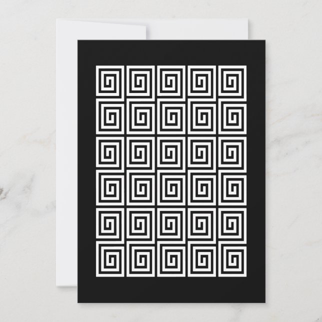 Invitation Motif clé grec (Devant)