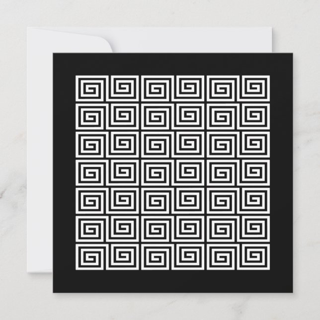 Invitation Motif clé grec (Devant)