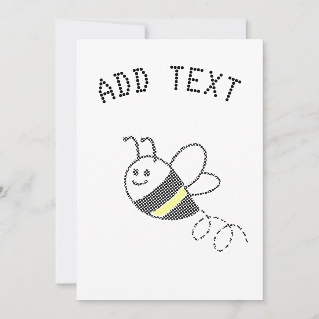 Invitation Motif croisé Imprimer Baby shower d'abeille mignon (Devant)