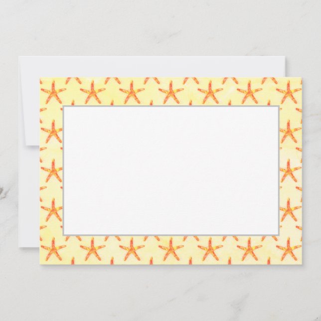 Invitation Motif d'aquarelle Starfish (Devant)