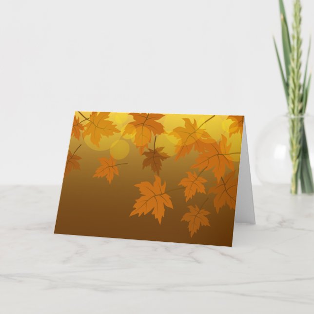 Invitation Motif d'automne avec feuilles d'érable qui tombent (Devant)