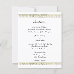 Invitation Motif de bordure dorée