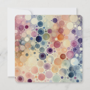 Invitation Motif de bulle Pastel Watercolor
