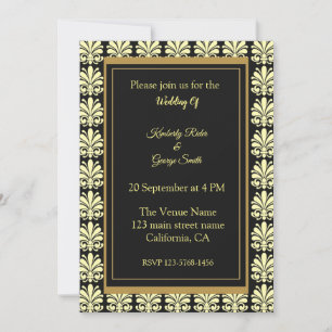 Invitation Motif de cadre Art Déco