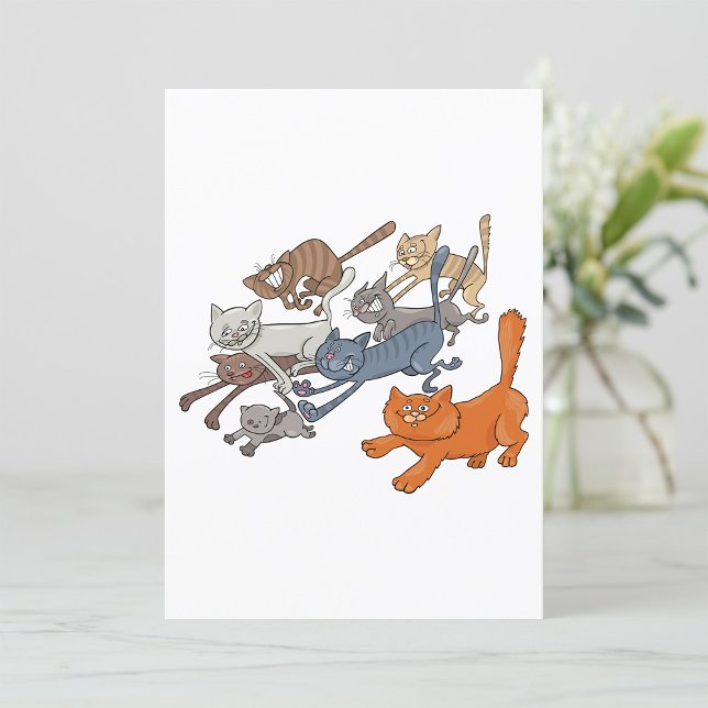 Invitation Motif de chats courant Chats fantaisistes (Créateur téléchargé)