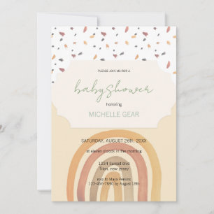 Invitation Motif de couleurs pastel arc-en-ciel d'automne mig