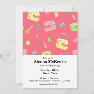 Invitation Motif de couture