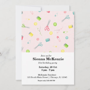 Invitation Motif de couture