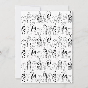 Invitation Motif de derrières de chiens