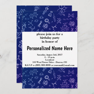 Invitation Motif de dessin scientifique/chimie