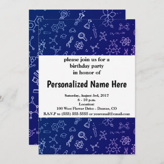 Invitation Motif de dessin scientifique/chimie