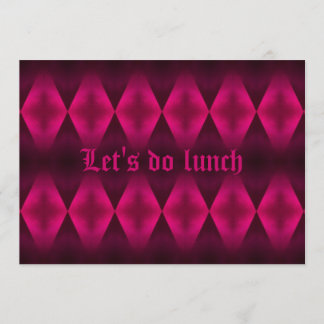 Invitation Motif de diamant rose chaud Punk Faisons la fête d