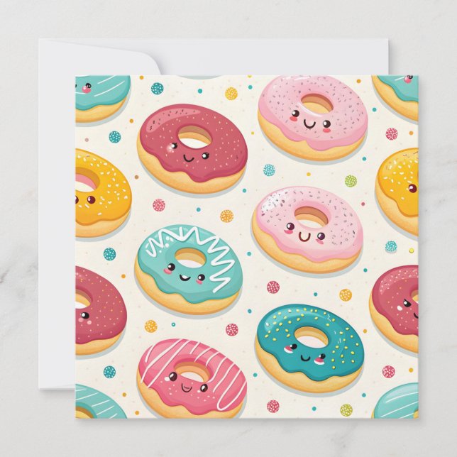 Invitation Motif de Donuts (Devant)