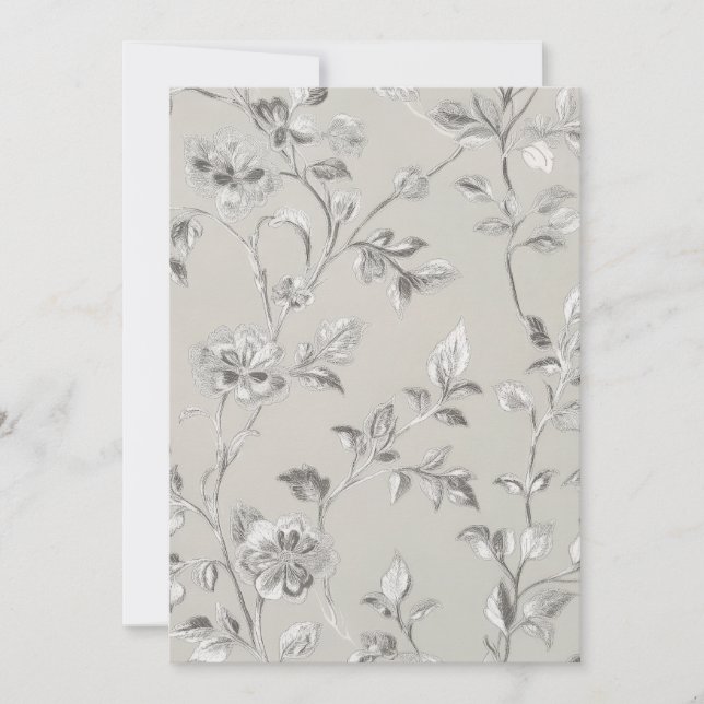 Invitation Motif de fleurs (Devant)