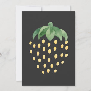 Invitation Motif de fraise dorée