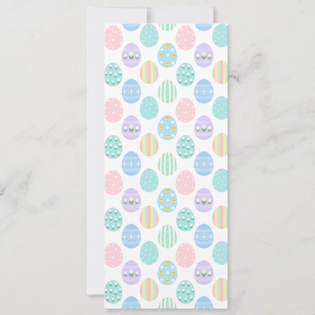 Invitation Motif de jolis œufs de Pâques pastel (Devant)