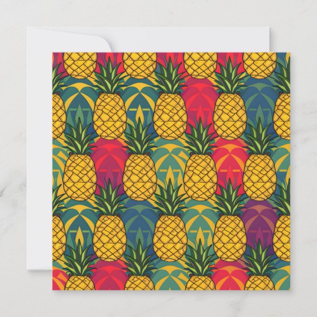 Invitation Motif de l'ananas  (Devant)