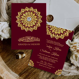 Invitation Motif de l'or de Bourgogne traditionnel Mariage is