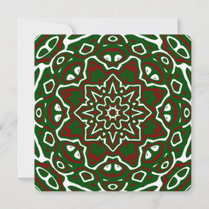 Invitation Motif de mandala de Noël orné éclectique Groovy
