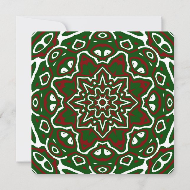 Invitation Motif de mandala de Noël orné éclectique Groovy (Devant)