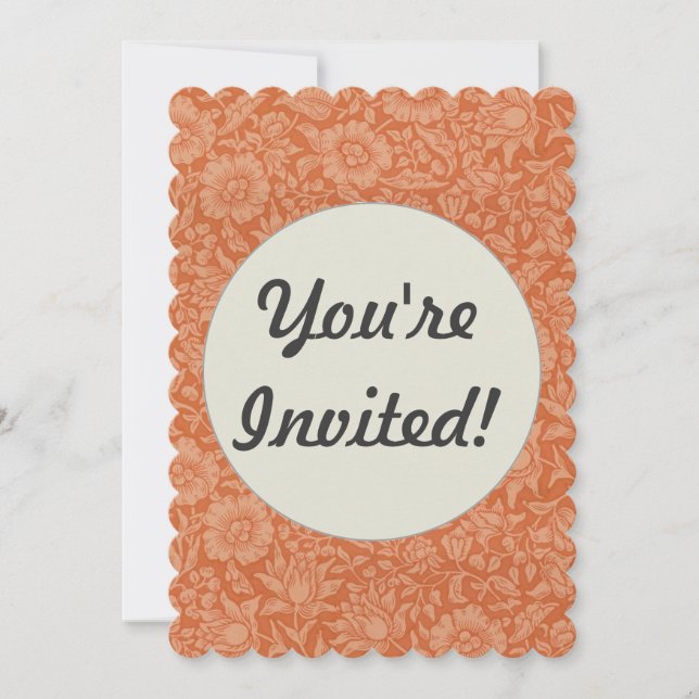 Invitation Motif de Mauve de William Morris : Fleur de Terrac (Devant)