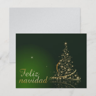 Invitation Motif de Noël vert avec arbre de Noël.