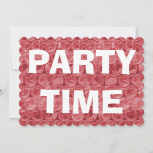Invitation Motif de papier bulle rouge