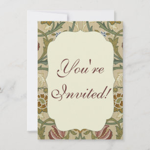 Invitation Motif de papier peint floral brocart de William Mo