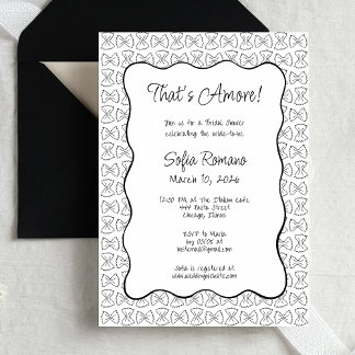 Invitation Motif de pâtes, c'est plus Fête des mariées italie