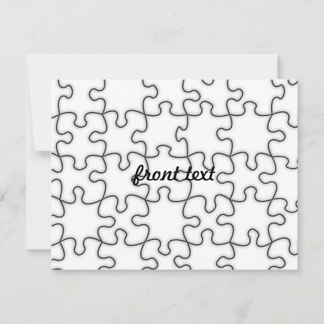 Invitation Motif de puzzle (Ajouter Votre Image) (Devant)