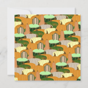 Invitation Motif de récolte de courge d'automne