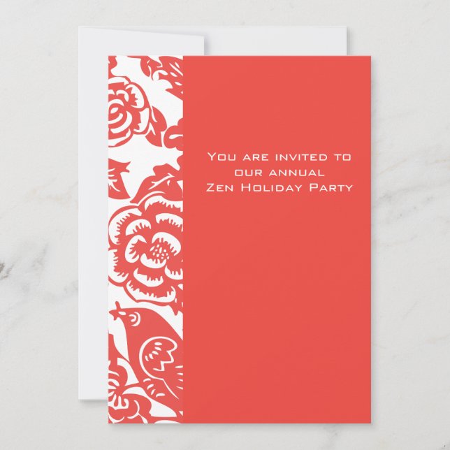 Invitation Motif de Red Ming Vase (Devant)
