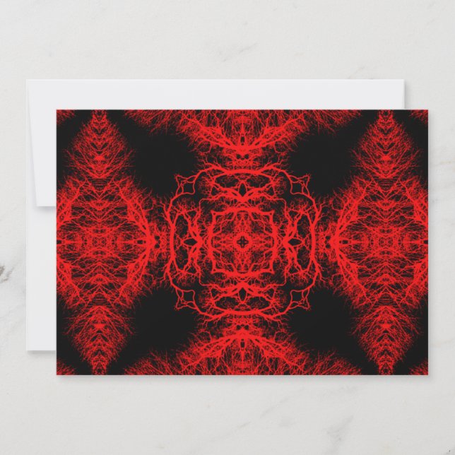Invitation Motif de rouge et de noir (Devant)