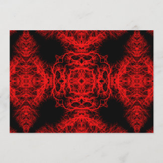 Invitation Motif de rouge et de noir