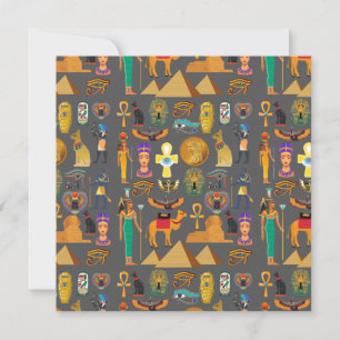 Invitation Motif de symbole hiéroglyphique égyptien pharaon