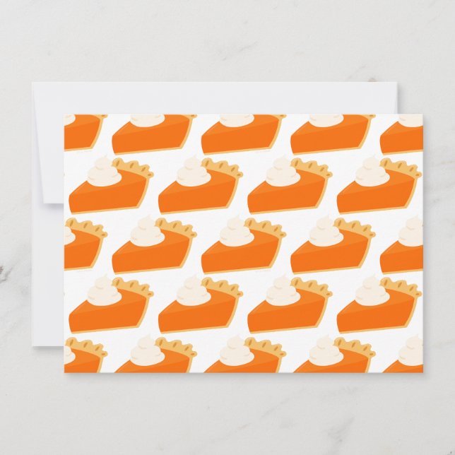 Invitation Motif de tarte à la citrouille (Devant)