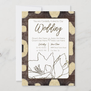 Invitation Motif de tissu de boue Kuba Mariage tribal africai