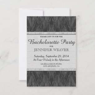 Invitation Motif de tissu en satin noir et blanc