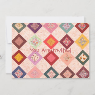 Invitation Motif de tissus colorés