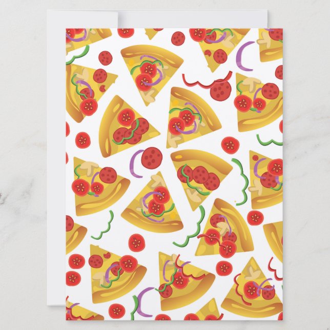 Invitation Motif de tranche de pizza (Devant)