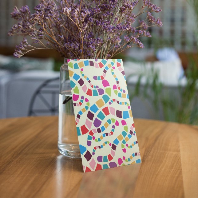 Invitation Motif de ver coloré ondulant (Créateur téléchargé)
