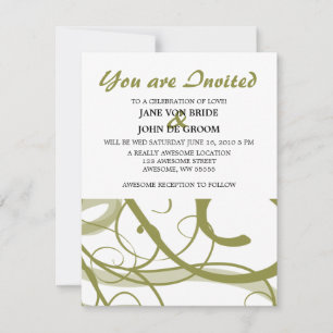 Invitation Motif de volutes dorées