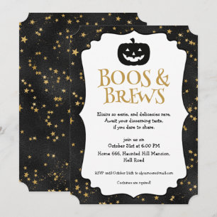Invitation Motif d'étoiles de fête d'Halloween
