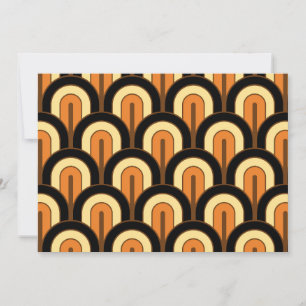 Invitation Motif d'éventail géométrique dégradé rétro