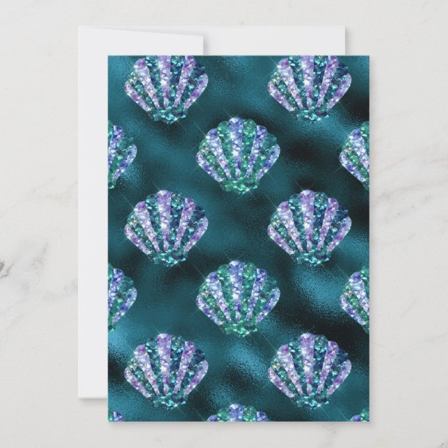 Invitation Motif d'huîtres colorées Ocean Glamor (Devant)