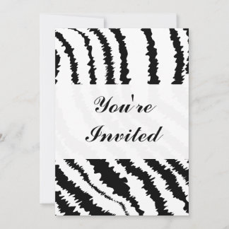 Invitation Motif d'impression Black Zebra.